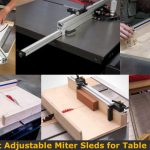 Adjustable table saw miter sleds.