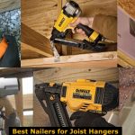 Installing and nailing the joist hangers o roof, frame and table joints with nailer.