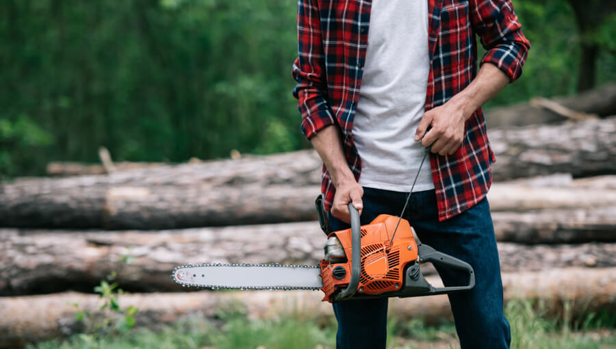 Try to troubleshoot and repair the chainsaw that won't start easily.